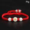 1PC Wristband Red Rope Zodiac Signs Luminous Stone Braided Bracelets Handmade Lucky Unisex