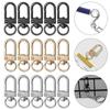 1/5Pcs Hardware DIY KeyChain Split Ring Lobster Clasp Collar Carabiner Snap Hook Bags Strap Buckles