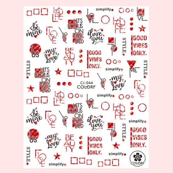 Exquisite Valentine Nail Sticker Paste Easily Long Lasting DIY