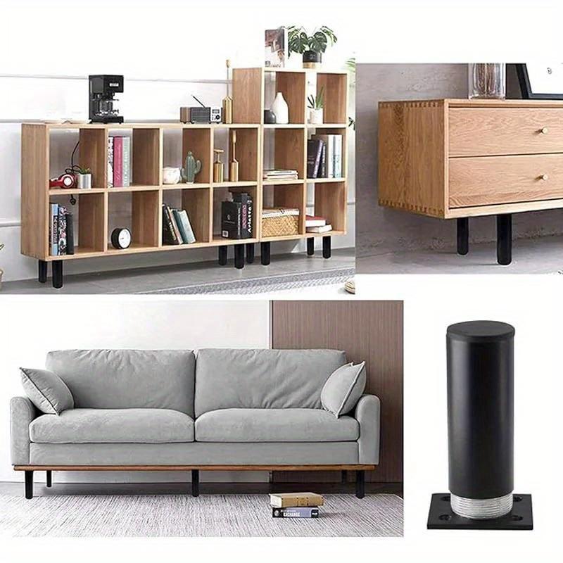 4 шт., ножки для мебели из нержавеющей стали, металлические регулируемые круглые металлические мебельные сменные угловые ножки