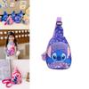 Lilo Stitch Cartoon Kids Crossbody Bag With Breathable Nylon For Daily Use