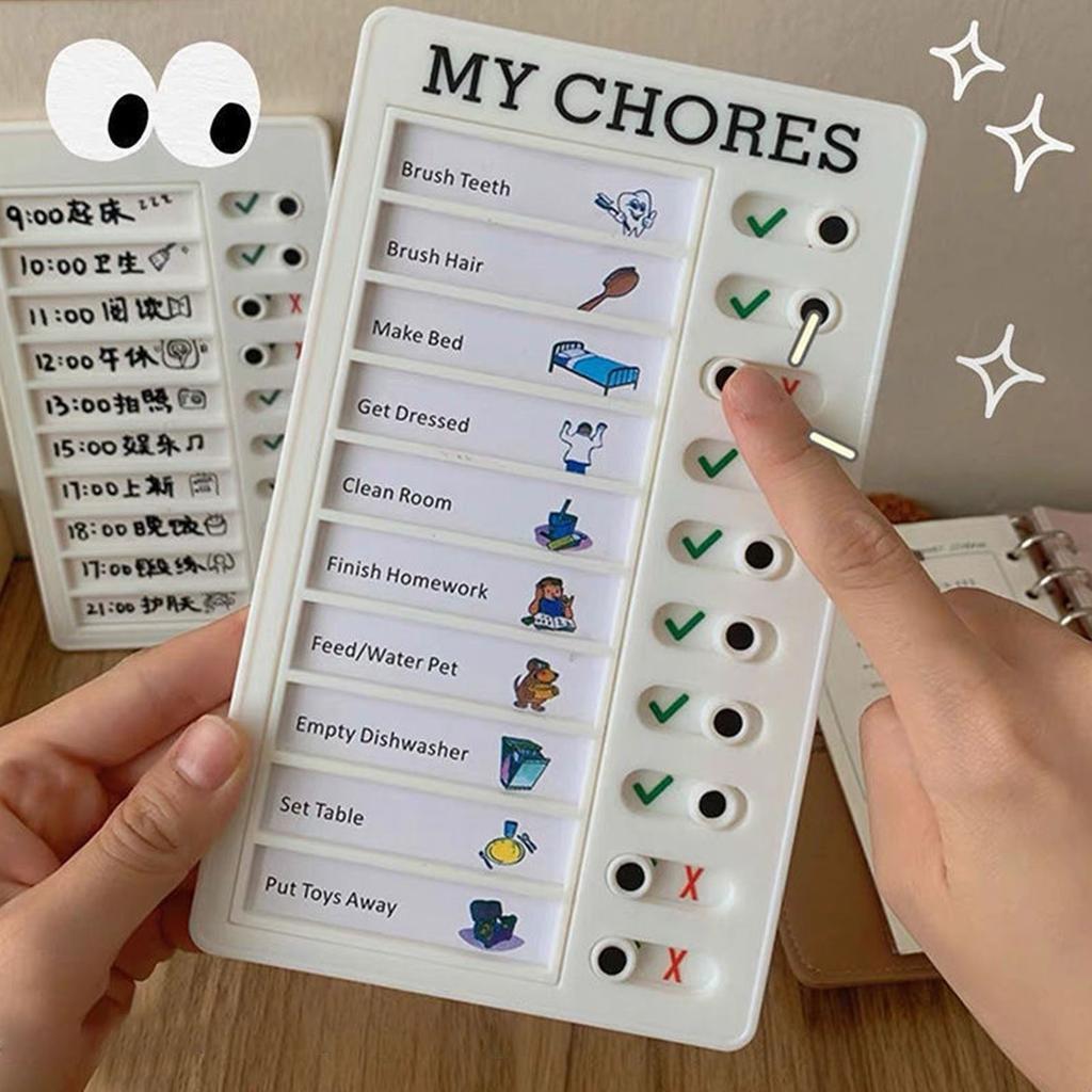 Daily Routine Chart for Kids Reusable Visual Schedule Board Time Management Board For Children Toddler Daily Scheduling