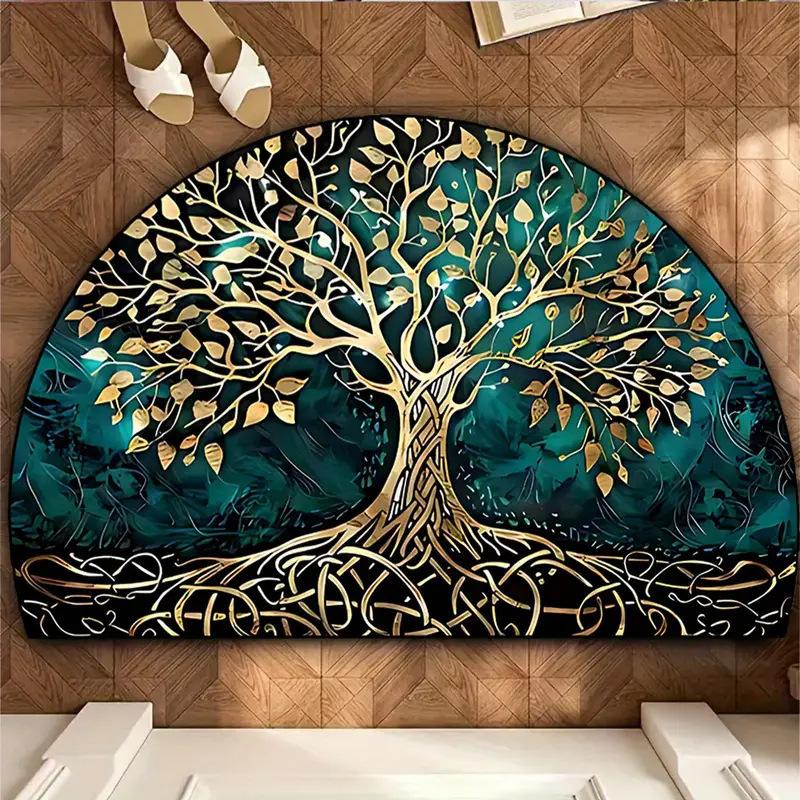 Semi-circular Carpet Retro American Home Floor Mat Entrance Mat