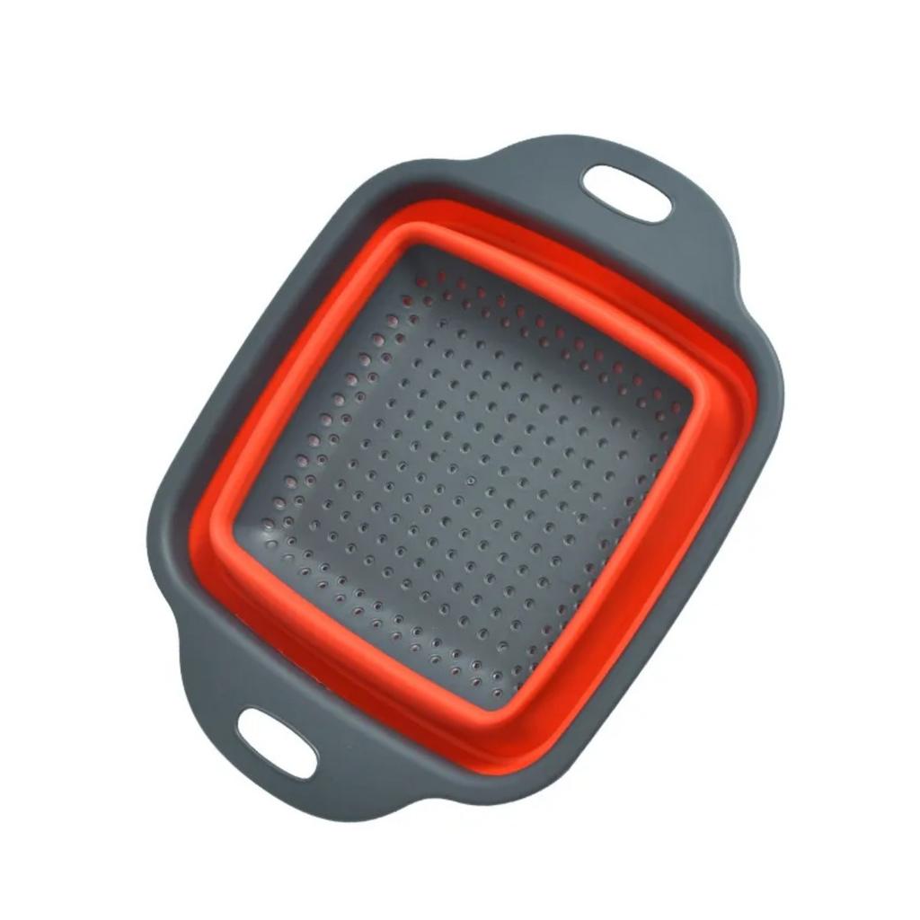 HOMZY Круглый Квадратный Складной Силиконовый Дуршлаг Корзина для Мытья Фруктов и Овощей Сито Складной Дренажер Ручка Кухонные Инструменты