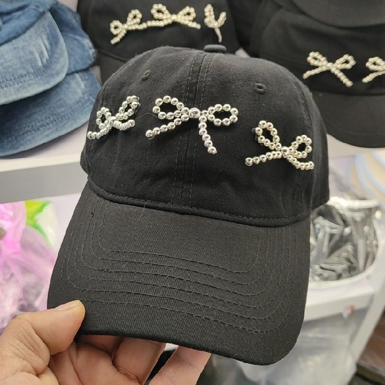 InsStyle Милая бейсболка Кепка с козырьком Прекрасный бантик Солнцезащитная шляпа Летняя спортивная шляпа