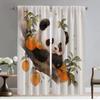 Плотные шторы для комнаты 2 панели Kawaii Panda Современные шторы для гостиной Оттенки Тюль для спальни Хэллоуин Украшения для кухни