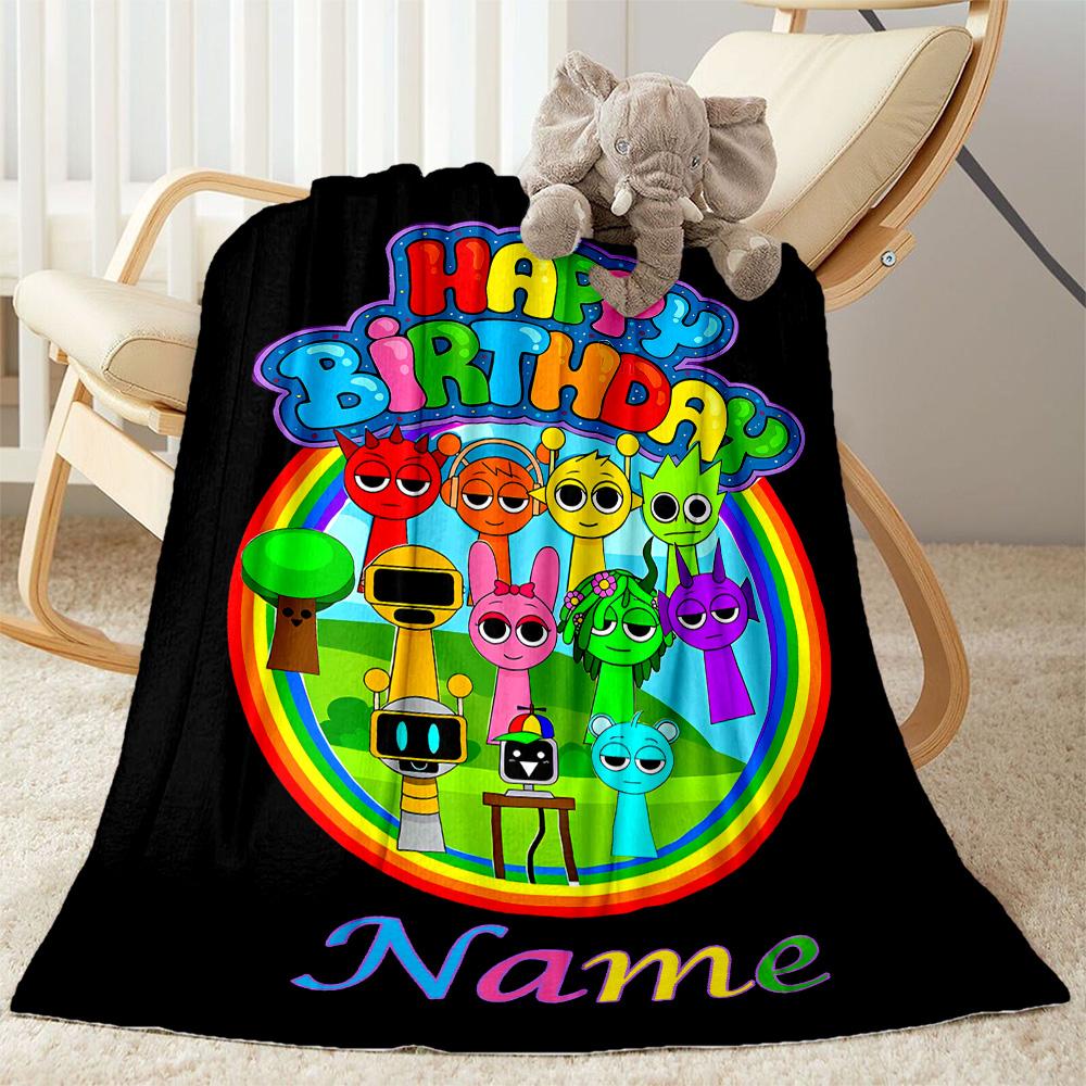 Happy Birthday Celebration Blanket Comfortable Perfect for Picnics Chair Sofa for All Occasions Warmthful Decor Gifts For Family Or Friends