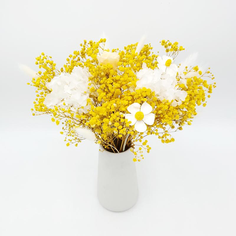 Preserved Gypsophila Rose: Natural Dried Flower Bouquet for Living Room Décor