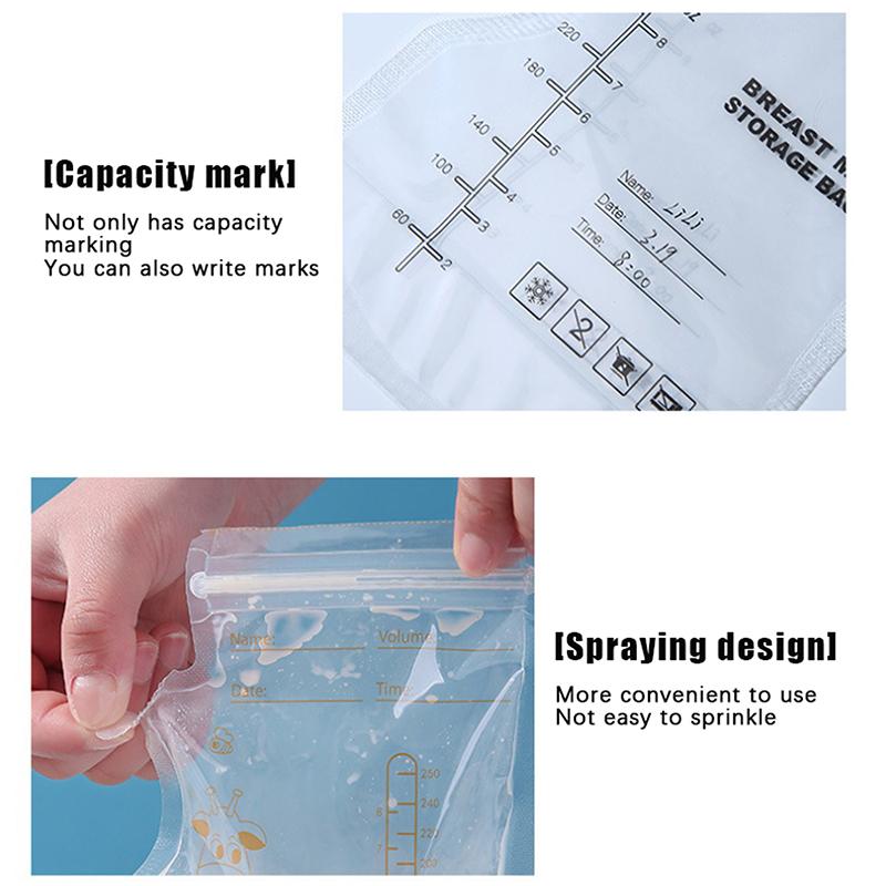 30 шт./упак. 150/240/250 мл, удобный носик для хранения грудного молока, одноразовый, небольшой емкости, мешок для хранения замороженного молока, не содержит бисфенол-А