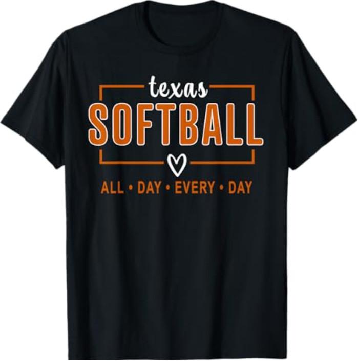 Texas Softball Vintage Unisexs Unisexs Kids Team Retro Softball TShirt