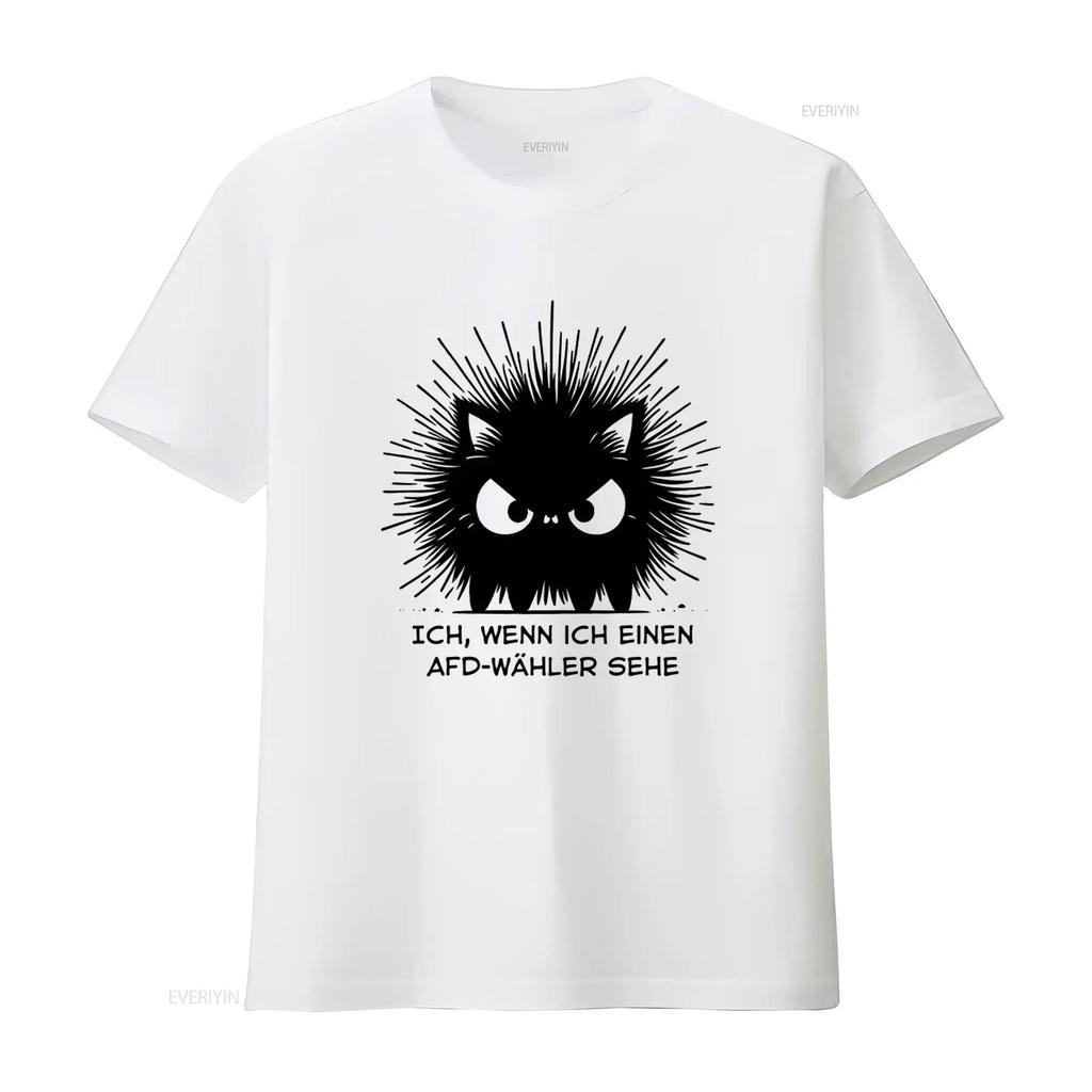 Anti Afd Katze T Shirt Ich Wenn Einen Wähler Sehe Protest Demo Gegen Rechts Nazis Fckafd Noafd Deutschland 484Apt2 vintage