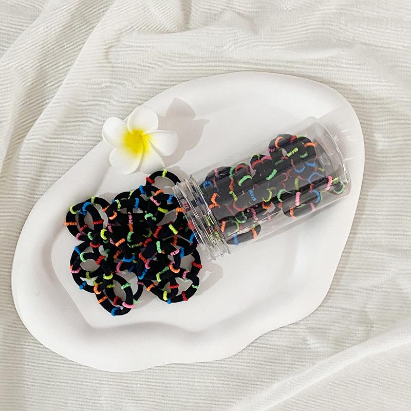 "Colorful Bamboo Ring Hair Ties for Kids - High Elasticity, Gentle On Hair"