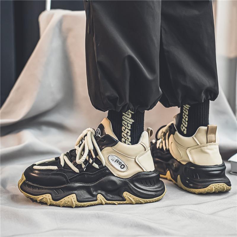 Новые модные кожаные повседневные кроссовки мужские дизайнерские кроссовки мужские туфли на платформе уличные массивные кроссовки мужские zapatillas de hombre