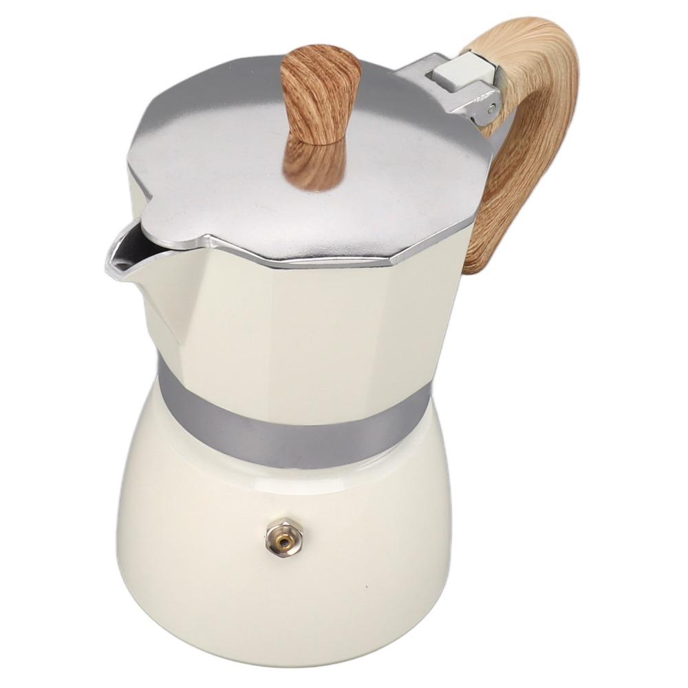 Aluminum Moka Coffee Pot 3 Cup/6 Cup Manual Coffee Percolator Stovetop Espresso Maker For Camping