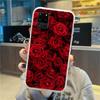 Чехол для телефона с цветком красной розы для Samsung Galaxy S10 S21 S22 Plus Ultra A91 A51 A21S A12 Прозрачная накладка для телефона