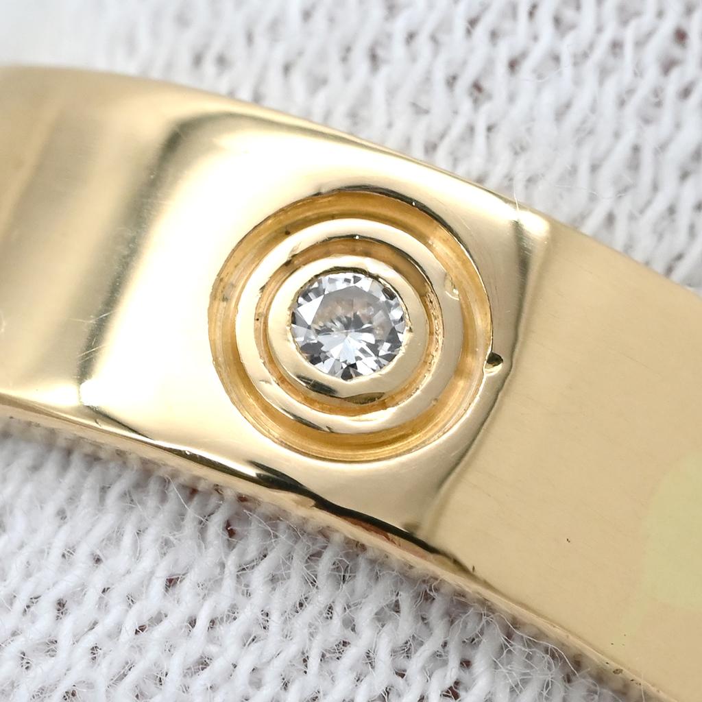 Cartier B4032400 love Love Ring half diamondRing ring 18K Yellow Gold/diamond #9(JP Size) Array