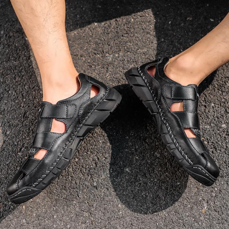 Мужские сандалии ручной работы Сандалии для активного отдыха Кожаные сандалии Пляжная обувь Походные сандалии для активного отдыха из кожи