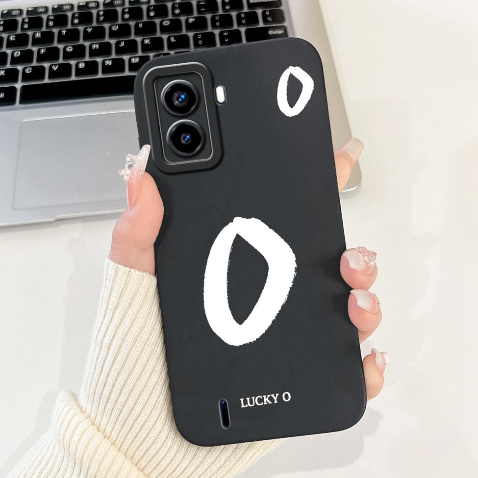 For Tecno Pop 6 No Fingerprints Cover For Techno Pop 6 Case BE7 Simple Fashion Letters Pattern Design Silicone Shockproof Bumper