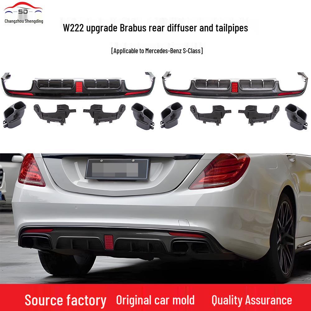 Mercedes-Benz S-Class W222 (2014-2017) Brabus Rear Diffuser Tailpipes with Quality Assurance