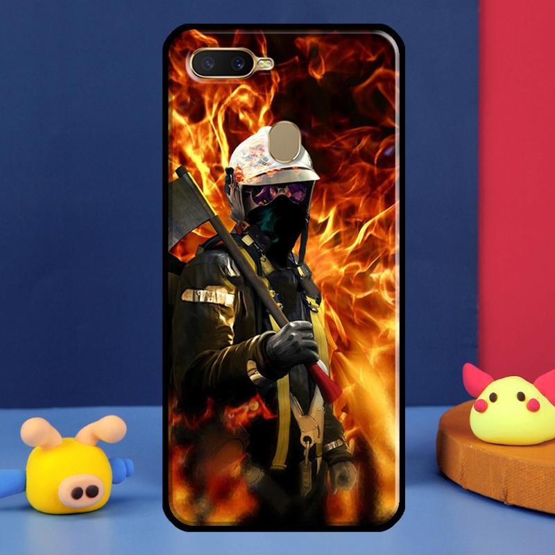 Чехол 'Герой Пожаротушения' для Oppo A98 A78 A58 A15 A16 A17 A5 A9 A91 A52 A72 A76 A96 A74 A94 A54 S A57 A77
