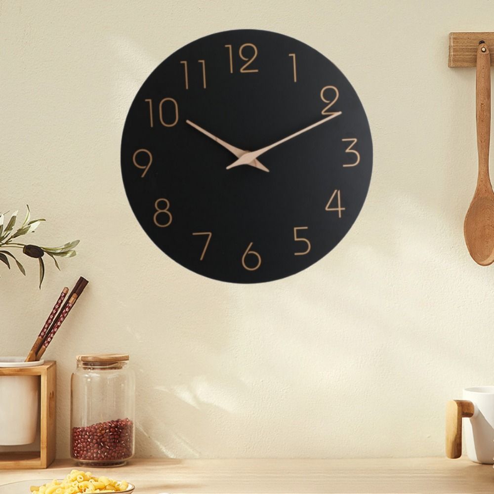 Настенные часы без тиканья Минималистичный стиль Цифровые часы Креативные бесшумные часы Для офиса