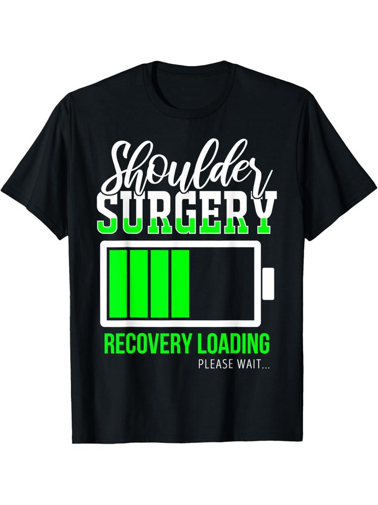Funny After Shoulder Surgery Recovery Loading T-Shirt Men T Shirtblackfunnymisfitsmenjourney Men'S T-Shirt for Summer, Casual And Comfortable
