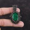 Faceted Zambian Emerald Pendant Copper Wire Wrapped Pendant Boho Pendant Handmade Wire Wrap Jewelry Gift For Mother Copper Gemstone Jewelry
