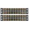 2Pcs Terminal Strip Large Current Dual Row Wire Barrier Block Terminal Strip with Transparent Cover 600V 35A 10