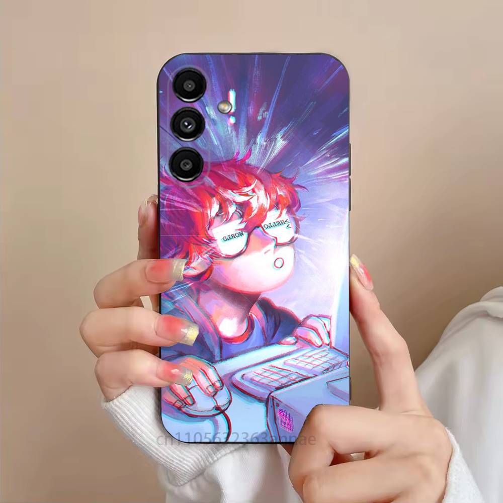 Чехол для телефона Mystic Messenger 707 для Samsung S25,24,21,22,23,S30,Ultra,S20,Plus,Fe,Lite,Note,S10,S9, Черный Мягкий