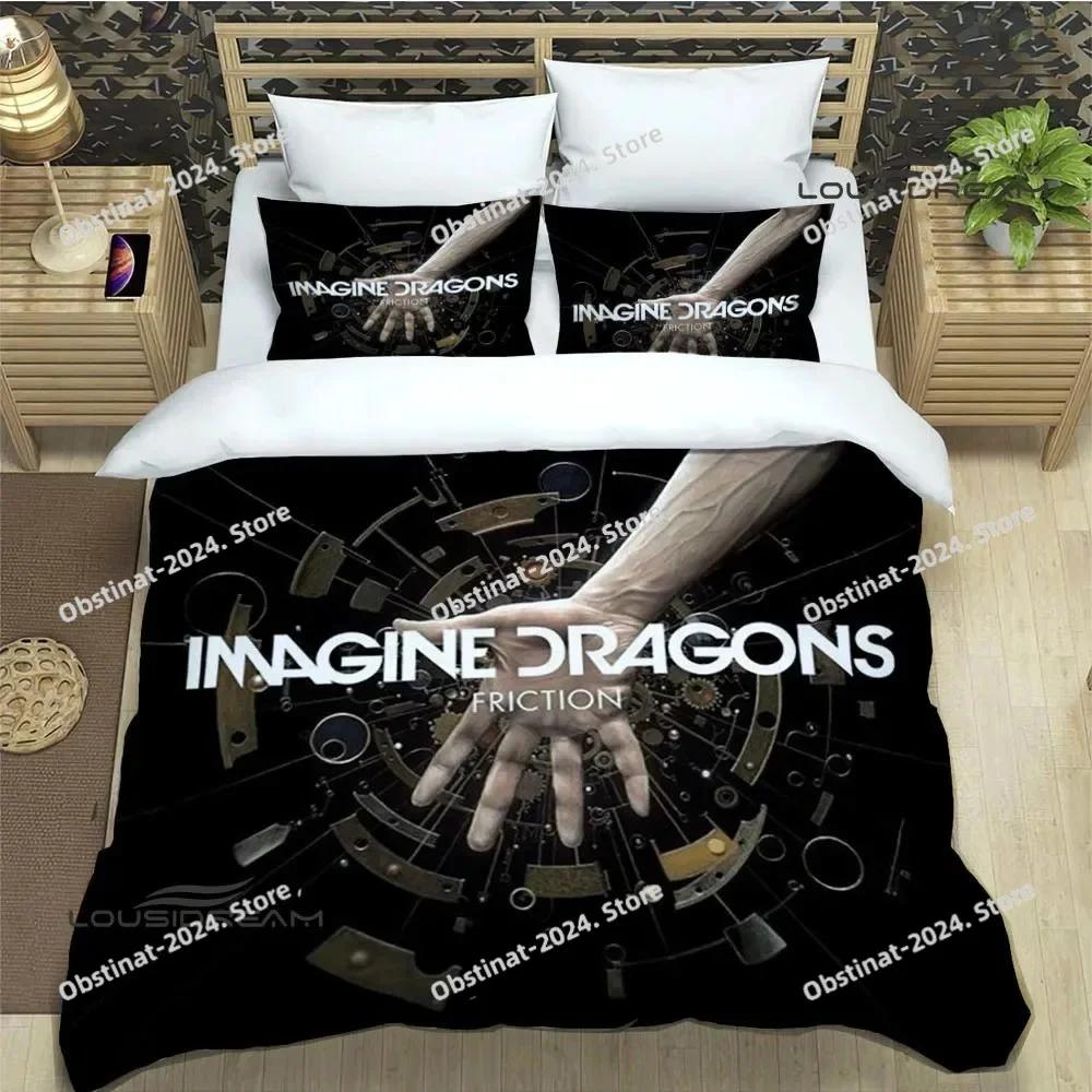 Постельное белье Imagine Dragons с принтом, комплект с наволочкой, пододеяльник, мягкое, односпальное, двуспальное, Queen, Super King, роскошный подарок