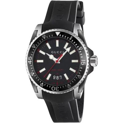 YA136303 Dive Черный циферблат Силиконовый ремешок Мужские часы
