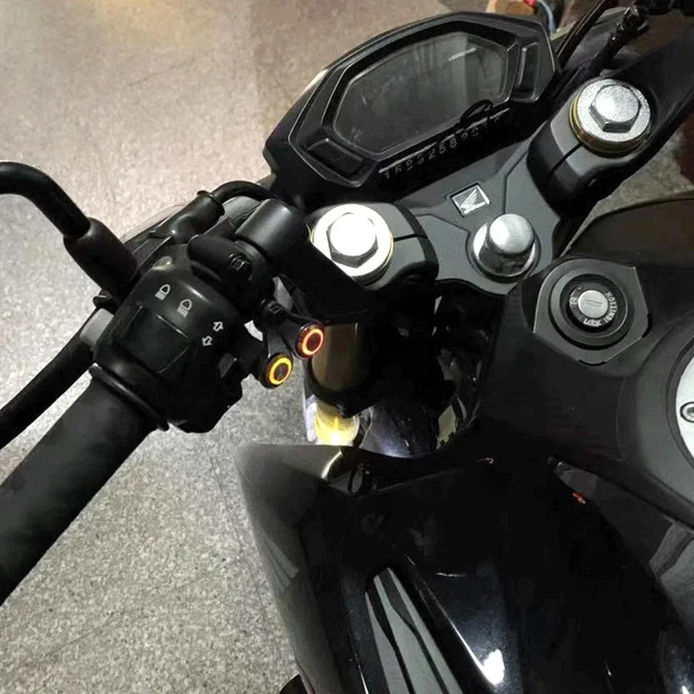 Светодиодный переключатель мотоцикла из нержавеющей стали ВКЛ-ВЫКЛ на руль, регулируемое крепление, водонепроницаемые переключатели, кнопка DC12V, противотуманная фара