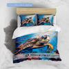 Seaturtle Customize Your Name Duvet Cover Soft Bedding Set For Bedroom Guest Room And Dorm Decoration Threepiece Set Includes 1 Duvet Cover 2