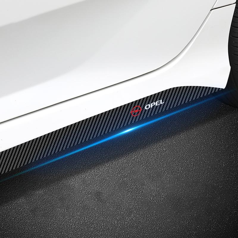 2 шт. Углеродная наклейка на порог боковой юбки двери автомобиля Защита от царапин Наклейка для рестайлинга Для Opel Astra j Insignia Astra g Corsa Zafira b Mokka Vivaro Meriva