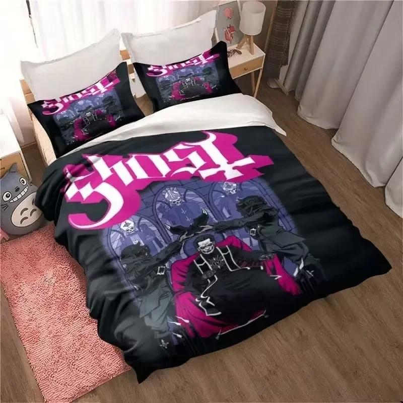 Comforter Rock Band Ghost Pattern Bedding Set For Bedroom Soft Modern S Comefortable Kids And