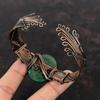 Браслет-манжета из малахита, браслет из медной проволоки, регулируемый браслет, ювелирные изделия ручной работы, браслет из драгоценных камней, старинные медные ювелирные изделия, свадебный подарок