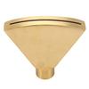Fan Shaped Fountain Nozzle G1 Inch Brass Flat Head Spray Nozzle Fountain Sprinkler Head for Garden