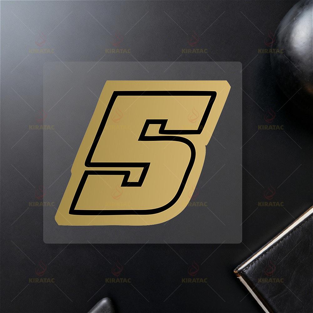 1 шт. Золотые наклейки с номерами для мотоцикла, водонепроницаемые, для бензобака, обтекателя, шлема, окон автомобиля, двери, корпуса скутера, виниловые наклейки