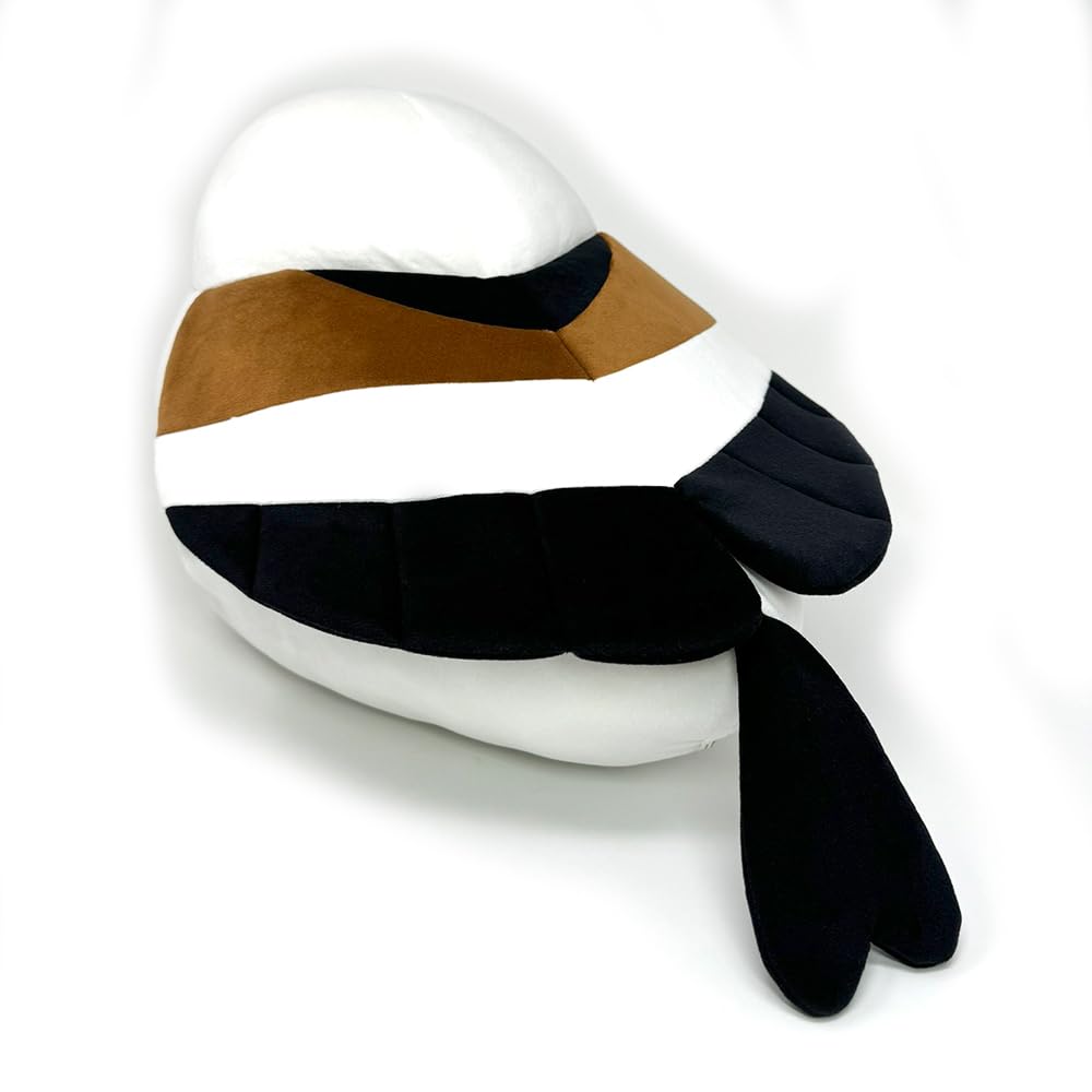 Soft and Fluffy Japanese Long-tailed Tit Super Big Plush Toy, Approximately 32cm, Bird, Large Cushion (normal Size)