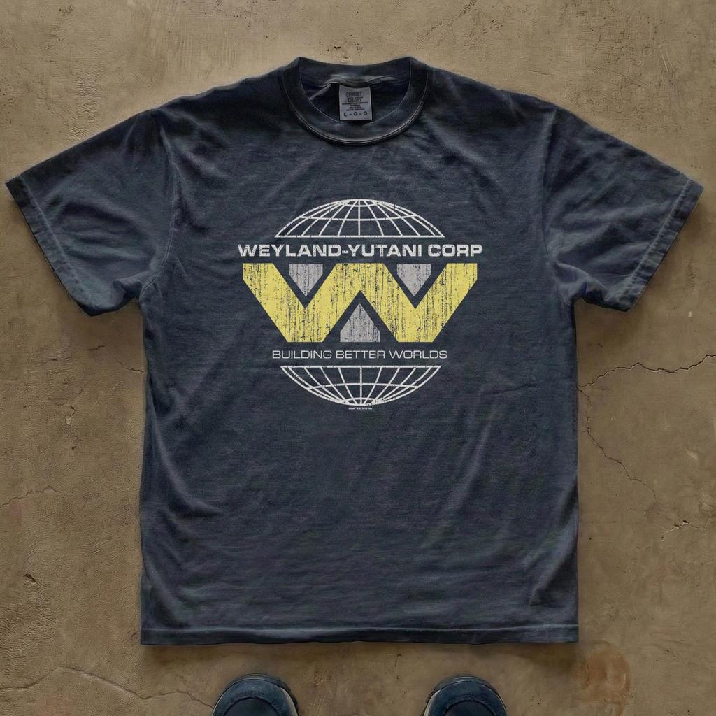 Weyland Yutani Building Better Worlds T-Shirt | Retro Alien Corp SciFi Tee