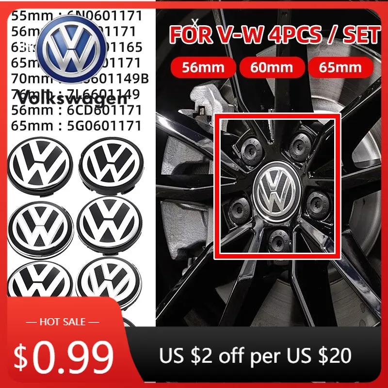For VOLKSWAGEN VW 4pcs/set 56mm/65mm/66mm Car Styling Wheel Center Cap Hub Covers Badge Accessories For VW Volkswagen Golf 1J060 21G