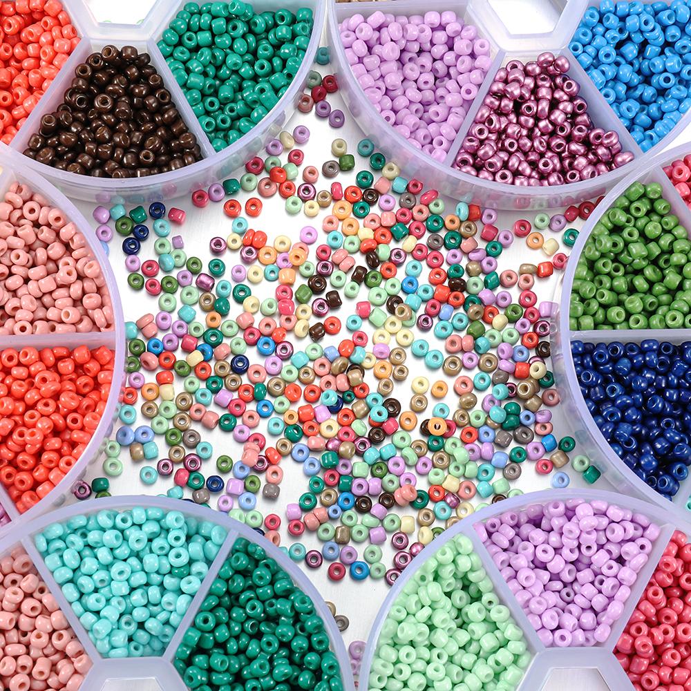 1Set with Box Glass Seed Beads Czech Charm Crystal Spacer Glass Bead For Jewelry Making Kits DIY Handmade Supplies Accessories Set