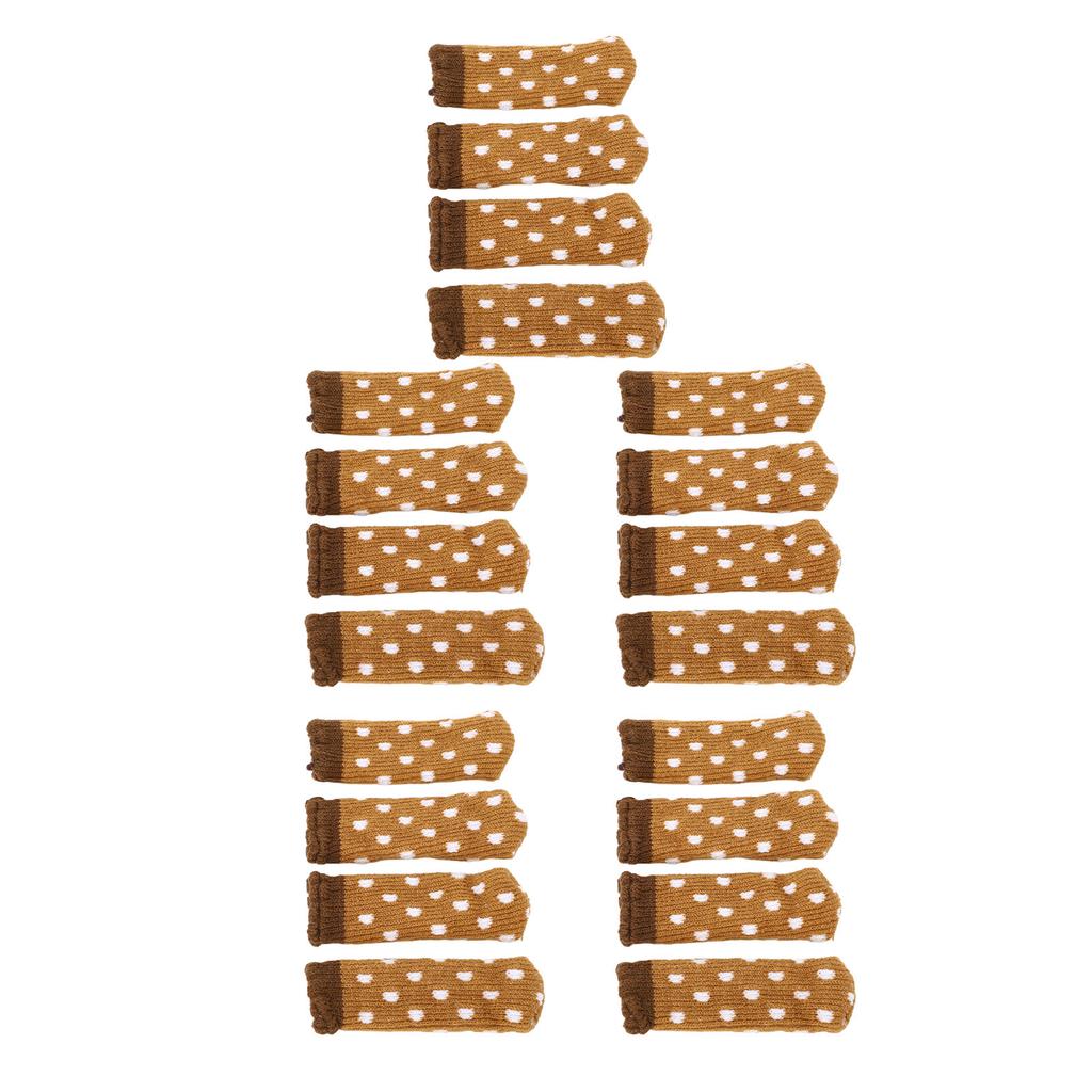 20PCS Furniture Leg Cover Pad Mute Floor Protection Mat Chair Leg Protectors for Chair Table Jacquard Type 1