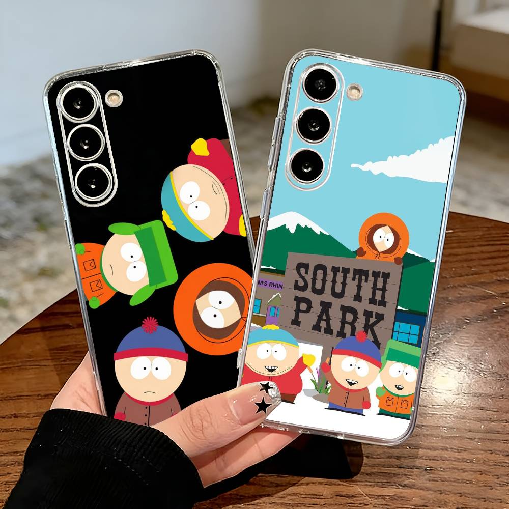 S-South P-Park Cartoon Phone Case For Samsung Galaxy A71,A70,A52,A51,A40,A30 Transparent Cover