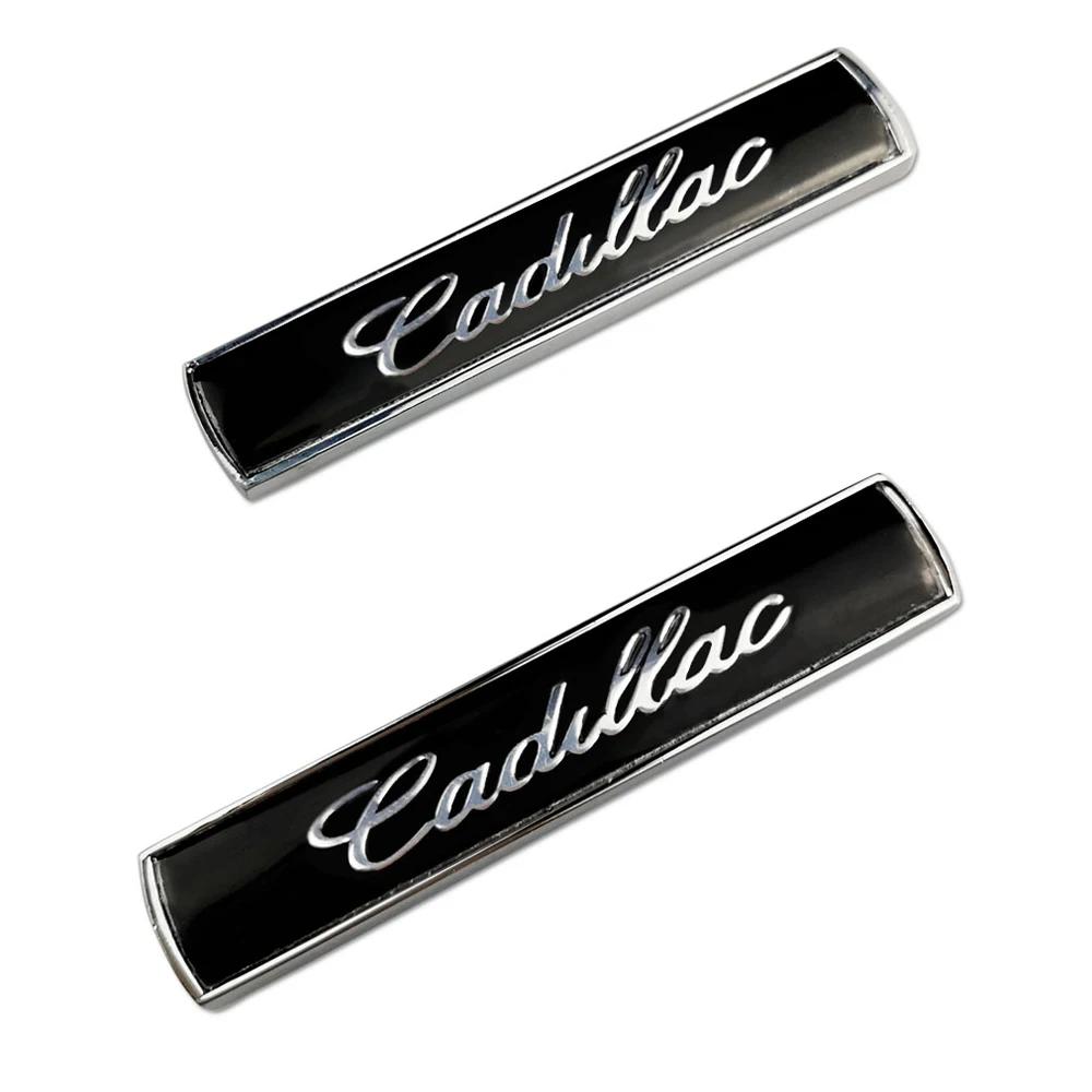 2pcs Car Fender Side Metal Sticker Emblem Rear Trunk Badge for Cadillac ATS BLS CT4 CTS STS XLR XT4 XTS Escalade Deville DTS