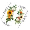 2Pcs/Set Welcome Sign Front Door Peony Backdrop Wall Silk Rustic Wedding Garland Artificial Flowers Arch