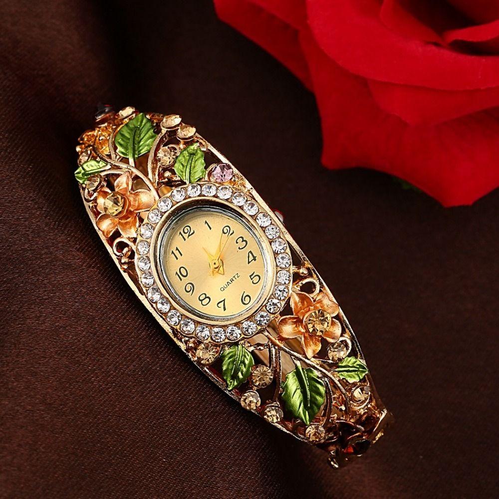 Quartz Movement Flower Watch Alloy Quartz Bracelet Wristwatch Casual Occasion