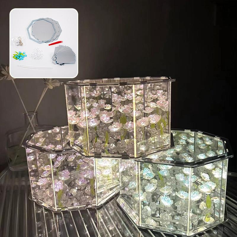 DIY Искусственная Роза Тюльпан Орнамент Ручной Работы Люминесцентный В Темноте Готический Декор Комнаты Домашний Декор для Девочек Украшения Для Стола