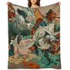 Japanese kaiju monsters Throw Blanket Soft Plaid Plush Decorative Sofas Multi-Purpose Blankets