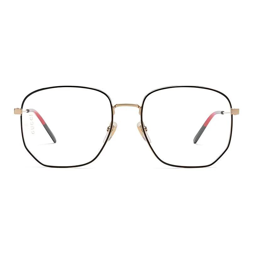 GUCCI Eyewear Hexagon Frame Glasses (Unisex) Prescription Glasses GG0396O 001
